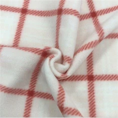 100% Polyester Argraffu Ffabrig Gwau Cnu Pegynol Plaid