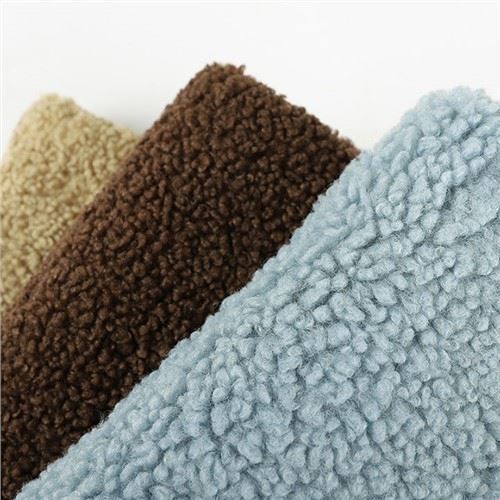 Ffabrig Velvet Tedi Cnu Polyester